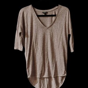 Express Heathered Purple And Gray Knit Top